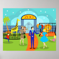 Poster van de dierentuin