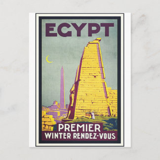 Poster van de Egyptische Vintage Travel Art Briefkaart
