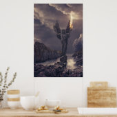 poster van de flamingengel (Keuken)