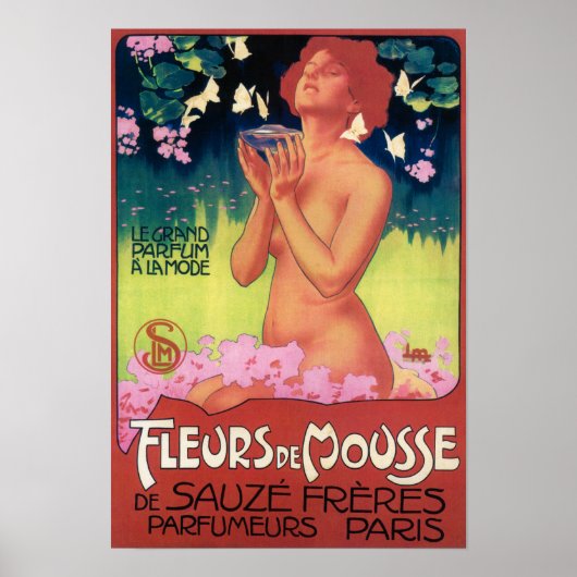 Poster van de "Fleurs de Mousse Perfume" (Voorkant)