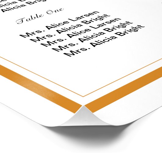 Poster van de Floral Wedding Seating Chart Perfect Poster (Hoek)