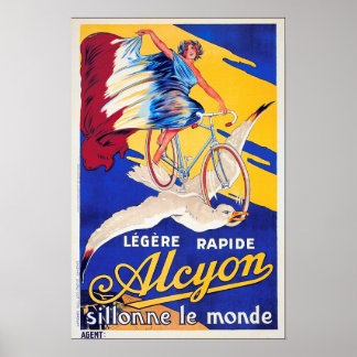 Poster van de Franse en ALCYON BICYCLE cyclus Kun