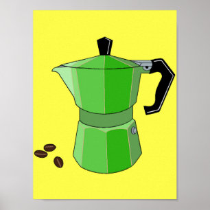 Poster van de groene regenboog Espresso