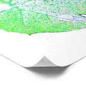 Poster van de Groene Squash Leaf Minimalism Square (Hoek)