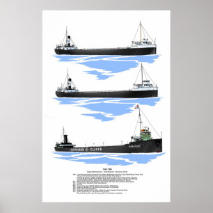 Poster van de Grote Meren Freighter Grand Island