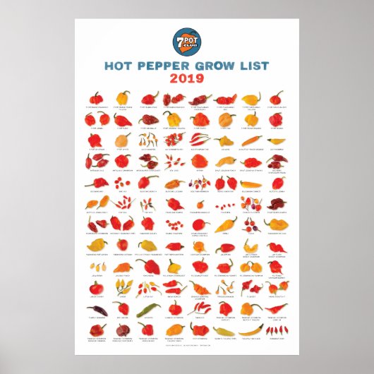 poster van de Grow List van 7 Pot Club 2019 (Voorkant)