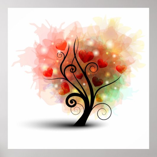 Poster van de hartboom (Voorkant)