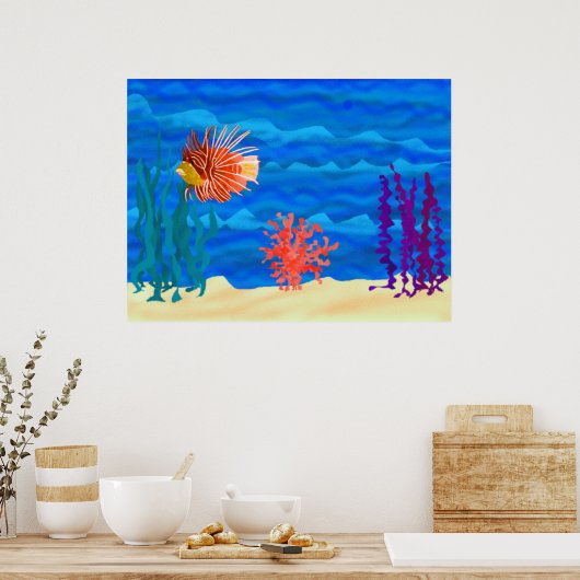 Poster van de heilvis (Keuken)