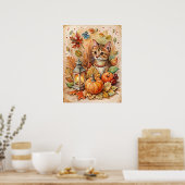 Poster van de herfstpompoenen (Keuken)