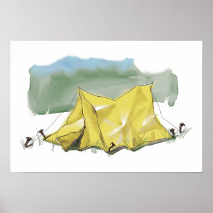 Poster van de Illustratie van de Whimsical-tent