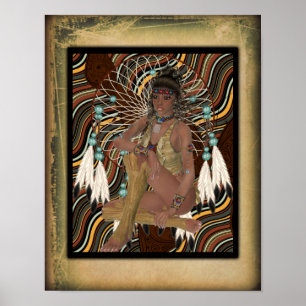 Poster van de Indiaanse prinses
