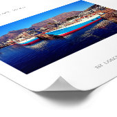 Poster van de Kaapstad Tafelberg Marina Harbour Bo (Hoek)