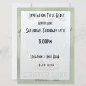 Poster van de kaart van het oregonmeer (Achterkant)