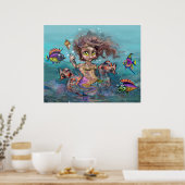 Poster van de Kleine Zeemeermin (Keuken)