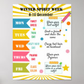 poster van de kleurrijke Spirit-week (Voorkant)