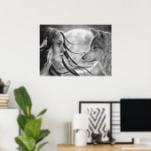 Poster van de kruising Spirits Wolf (Thuiskantoor)