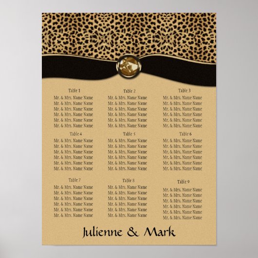 Poster van de Leopard-printkaart (Voorkant)