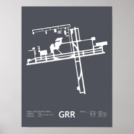 Poster van de luchthaven Grand Rapids (GRR): Geral