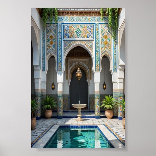poster van de Marokkaanse Riad (Voorkant)