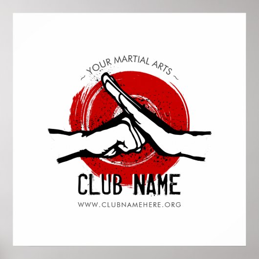 Poster van de Martial Arts Club (Voorkant)