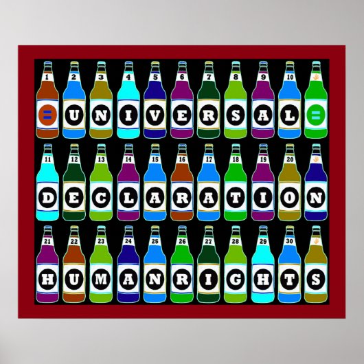 POSTER VAN DE MENSENRECHTEN - 30 VLAKKERS VAN DE U (Voorkant)