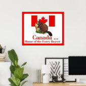 Poster van de mestbeaver (Thuiskantoor)