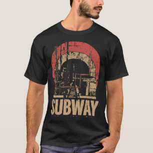 POSTER van de METRO-verkeerstunnel retro T-shirt
