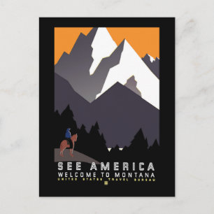 " Poster van de Montana van WPA" Briefkaart