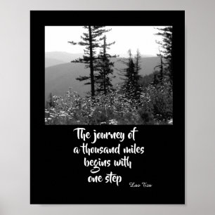 poster van de motivatie natuur citeert de reis