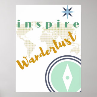Poster van de muur - Inspire Wanderlust - Wall Art