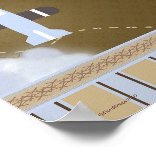 Poster van de muur van het vliegtuig van de peuter (Hoek)