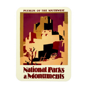 Poster van de Nationale Parken van het zuidwesten  Magneet