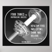 Poster van de odybuilding met Citaat 009 (Voorkant)