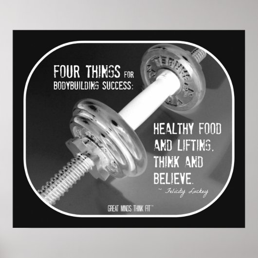 Poster van de odybuilding met Citaat 009 (Voorkant)