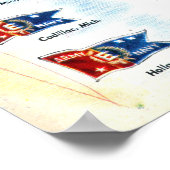 Poster van de oorlogsbassins Chris-Craft (Hoek)