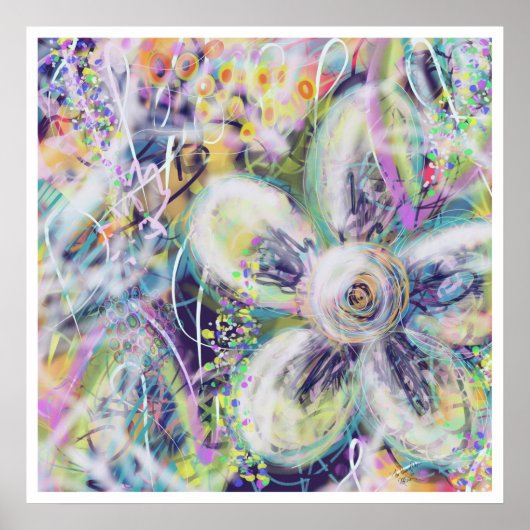 Poster van de originele tekenkunst van de flitsblo (Voorkant)