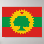 Poster van de Oromo-vlag (Voorkant)