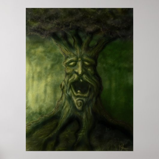 poster van de oude boomfantasie (Voorkant)