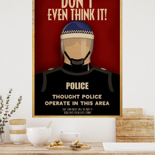 Poster van de politie (Keuken)