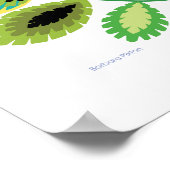 Poster van de Poolse Folk Art Yellow Flower (Hoek)