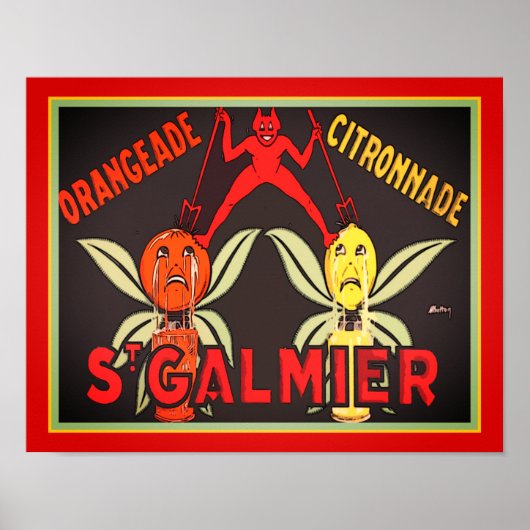Poster van de Pop van Sint-Galmier Soda (Voorkant)