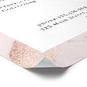 Poster van de prijslijst met moderne lichtroze kop (Hoek)