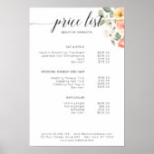 Poster van de prijslijst van de moderne bloem (Voorkant)