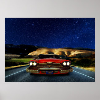 Poster van de Rat Rod Skeleton-driver van Californ