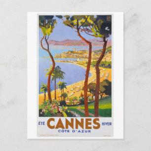 Poster van de Reis van Cannes het Vintage Briefkaart