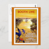 Poster van de Reis "van de Lijn van de cabine" het Briefkaart (Voorkant / Achterkant)