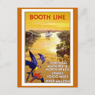 Poster van de Reis "van de Lijn van de cabine" het Briefkaart