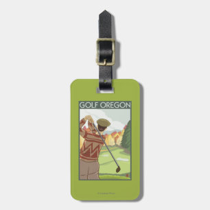 Poster van de Reis van de Scène van OregonGolf het Bagagelabel