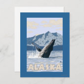 Poster van de Reis van de Walvis van Briefkaart (Voorkant / Achterkant)