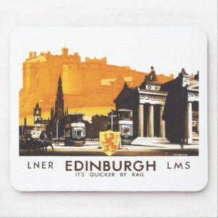 Poster van de Reis van Edinburgh LNER het Fijne Muismat
